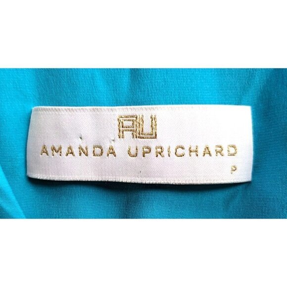 AMANDA UPRICHARD Hanson Lace-Up Silk Tunic Dress in Rare Aqua Blue Size SP - Picture 4 of 7